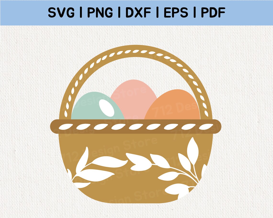 Easter Basket SVG, Easter Svg Files for Cricut, Easter Egg SVG, Egg