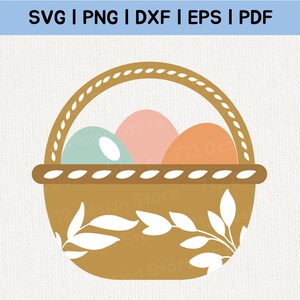 Easter Basket SVG, Easter Svg Files for Cricut, Easter Egg SVG, Egg