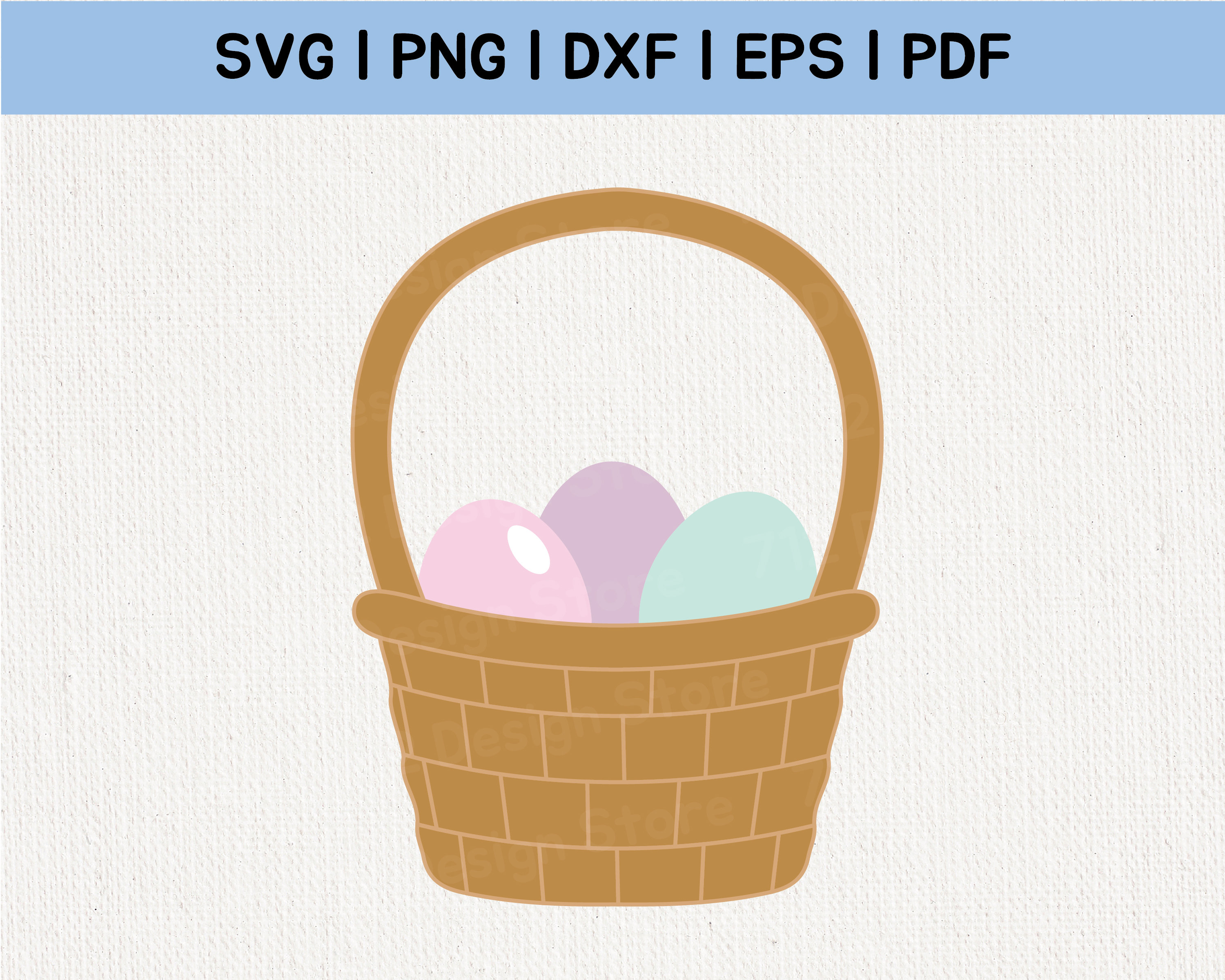 Easter Basket SVG Cut Files Easter SVG Easter Egg SVG Etsy
