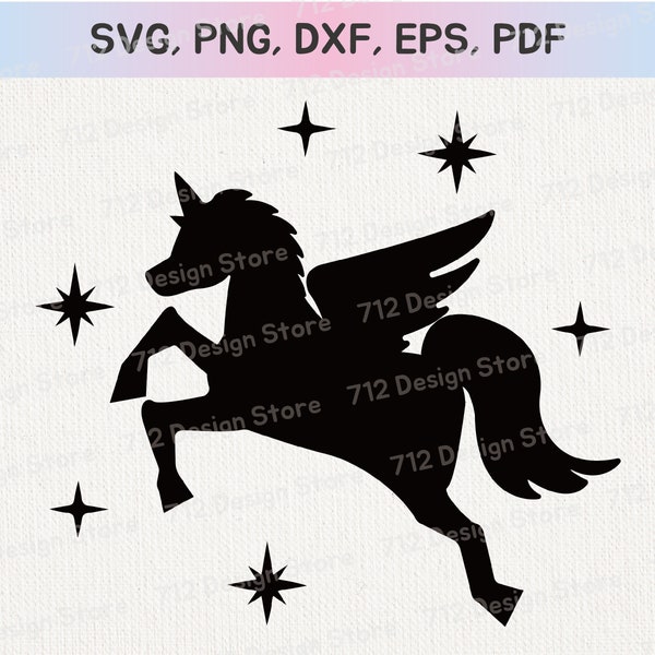 Unicorn SVG, Unicorn Clipart, Flying Unicorn Svg Files For Cricut, Unicorn Head SVG, Unicorn Silhouette, Png