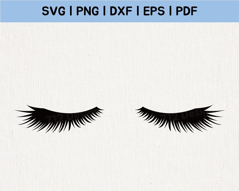 Eyelashes SVG Cut File, Makeup SVG, Lashes SVG, Beauty Svg, Eyelashes