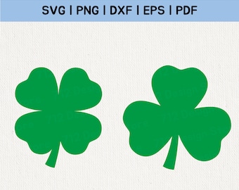 St Patricks Day SVG, Four Leaf Clover SVG, Shamrock SVG, Lucky Svg Files For Cricut, Clipart, Silhouette