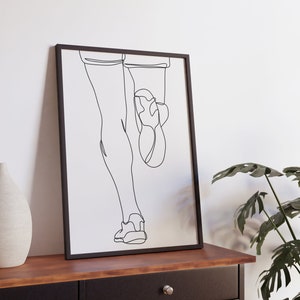 Minimalistische Lauflinie Kunst, digitaler Download, Sport Druck, Muskelübung druckbare, Athleten Drucke, Raumdekoration, Geschenk Poster