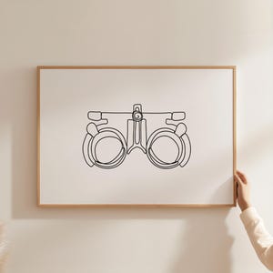 Optometry Line Drawing Minimalist Eye Doctor Line Art Prints, Optometry Gallery Set of 6 ...