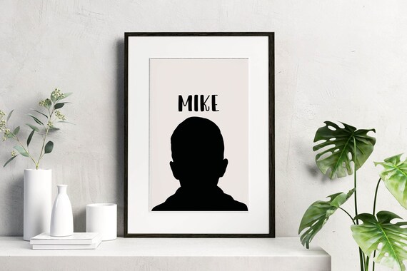 Custom Portrait Silhouette Print Digital Download - Etsy