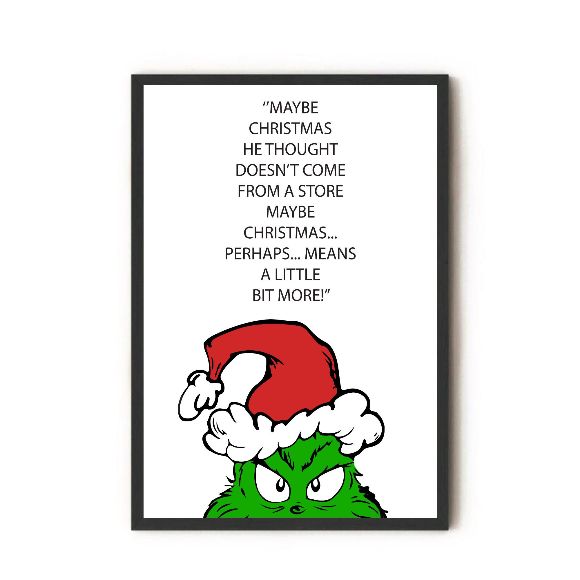 Grinch poster How The Grinch Stole the Christmas Grinch Etsy