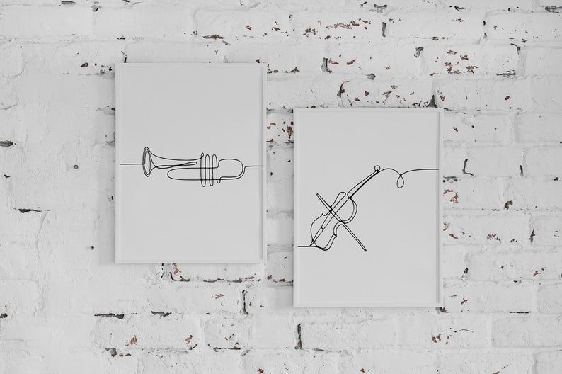 Minimalist Music Wall Art Digital Download Cello Printable Etsy