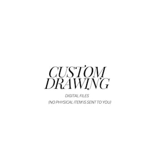 Custom Line Art, Digital Download, Personalized Outline Drawing