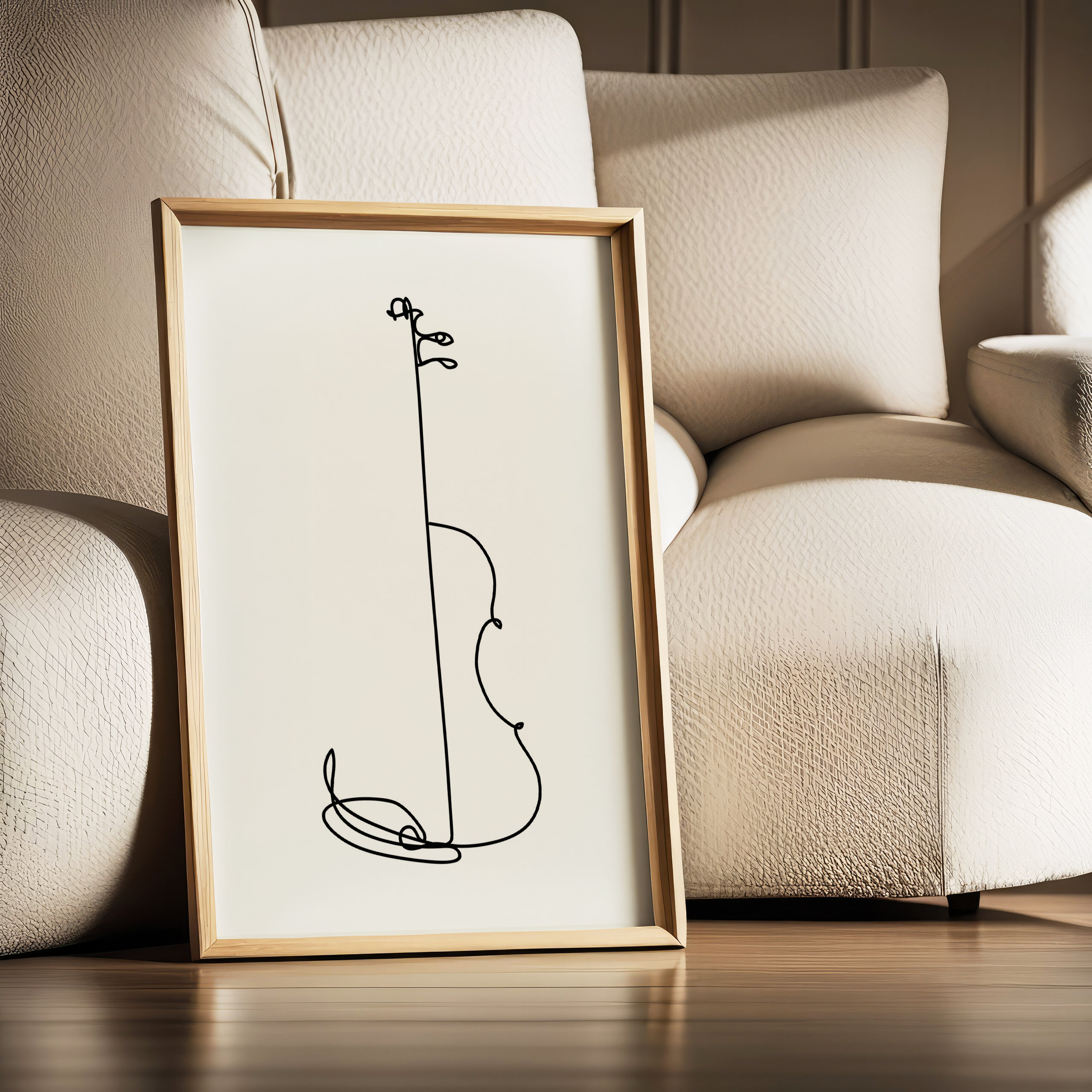 Stringed Instruments Minimalist Music Gallery Set of 15 Drawings, Violin Decoration, Minimalist Line ...