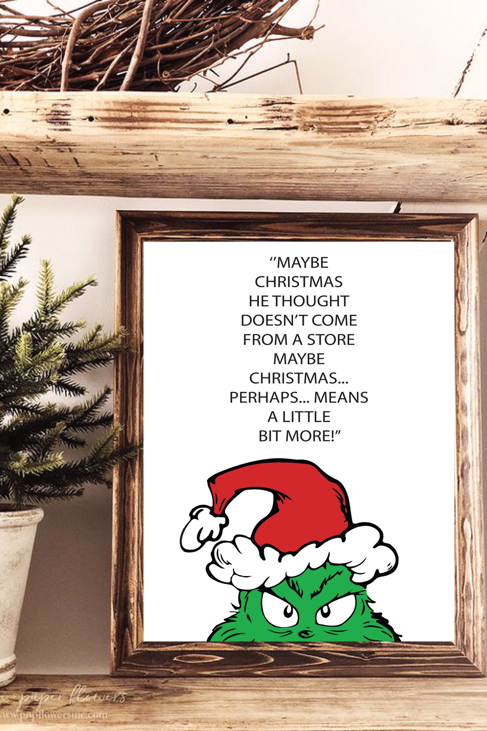 Grinch Christmas print Grinch printable Wall decor Grinch | Etsy