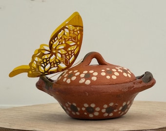 Mini Mexican Keepsake: 3" cazuelita de Barro