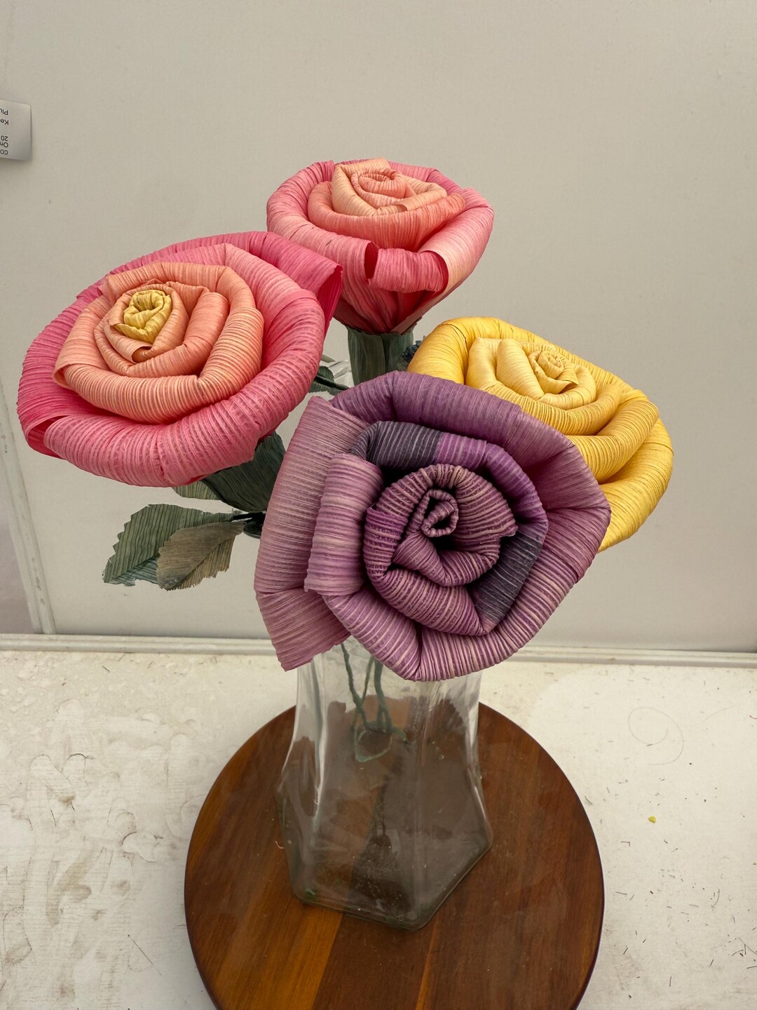 Handcrafted Eternal Dried Roses:corn Husk Handmade Roses. - Etsy