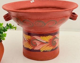 Vintage Anafre de Barro: 14” clay food warmer