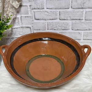 Olla de Barro Frijolera sin Plomo / Lead Free Clay Bean Pot with lid Small