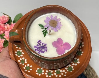 Mother’s Day Sale! Tazita scented candle/Mexican Scented Candle/Hand Poured/Tazita Gift Set/Mexican Rustic Candle Mug Scented