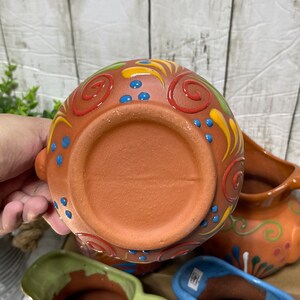 Mexico pottery Mexican ceramic creamer jar/pitcher/short pitcher/jarra cremera cafetera image 4