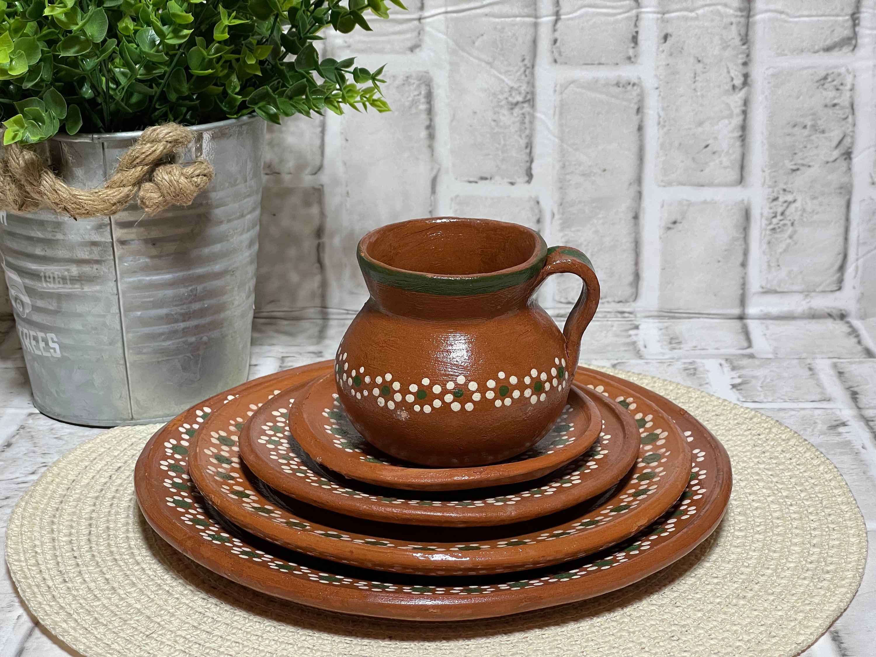 Mexico Terracota Handmade Plates Bowls Assorted Size platos Planos De Barro Etsy