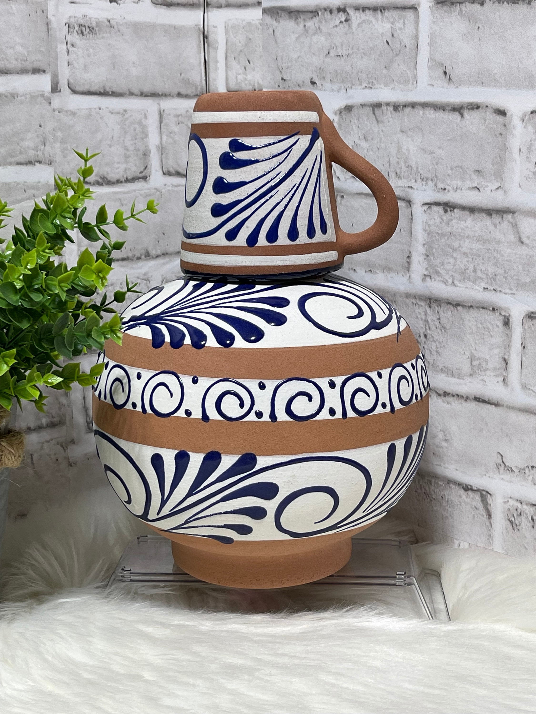 Amarillo, 2 Quart Pitcher - Pintado A Mano De Terracota De España 