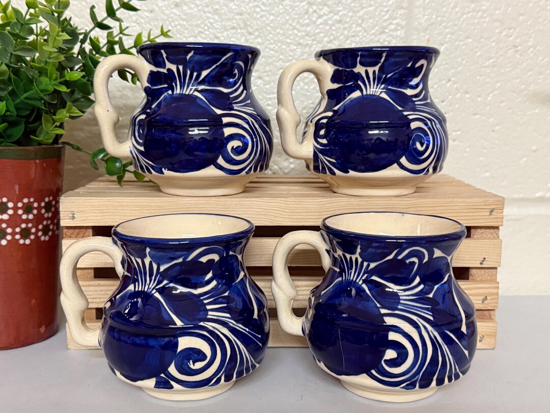 陶器 花柄 持ち手付き 陶芸品 花入 花瓶 陶芸 手作り陶器 - ショップ ツーもち-陶磁器 花瓶
