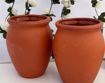 Mexico Pottery. Cantarito Cups: 32oz Mexican Cocktail Party Cup.2pc set