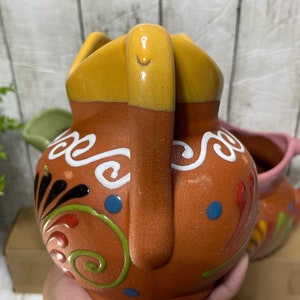 Mexico pottery Mexican ceramic creamer jar/pitcher/short pitcher/jarra cremera cafetera image 5