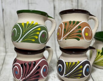 Mexico jarrito coffee mugs 4” assorted colors- jarritos de de barro make your own bundle.