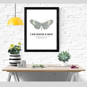 Digital Download - 2 Corinthians 5:17, Wall Art, Christian Decor, Scripture Wall Art, Bible Verse Prints