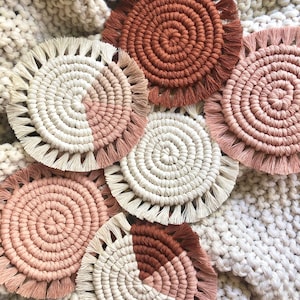 Set of 4 Macrame Coasters