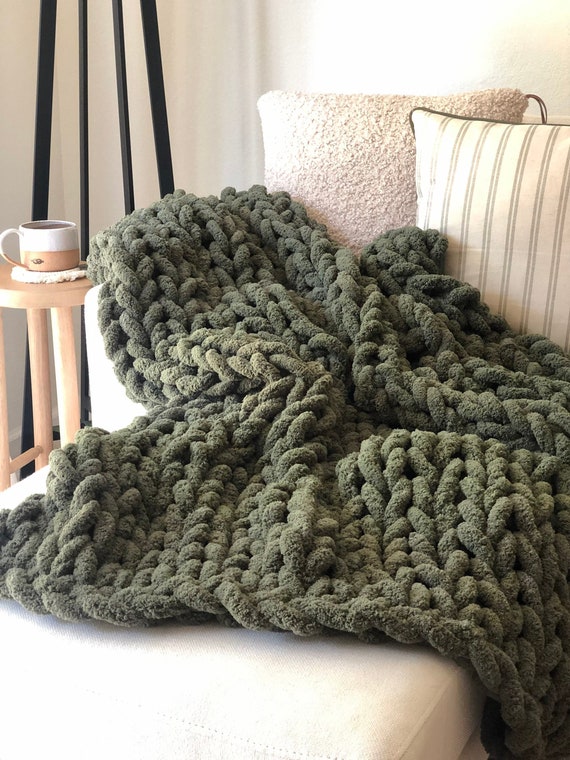 Chunky Knit Blanket Etsy
