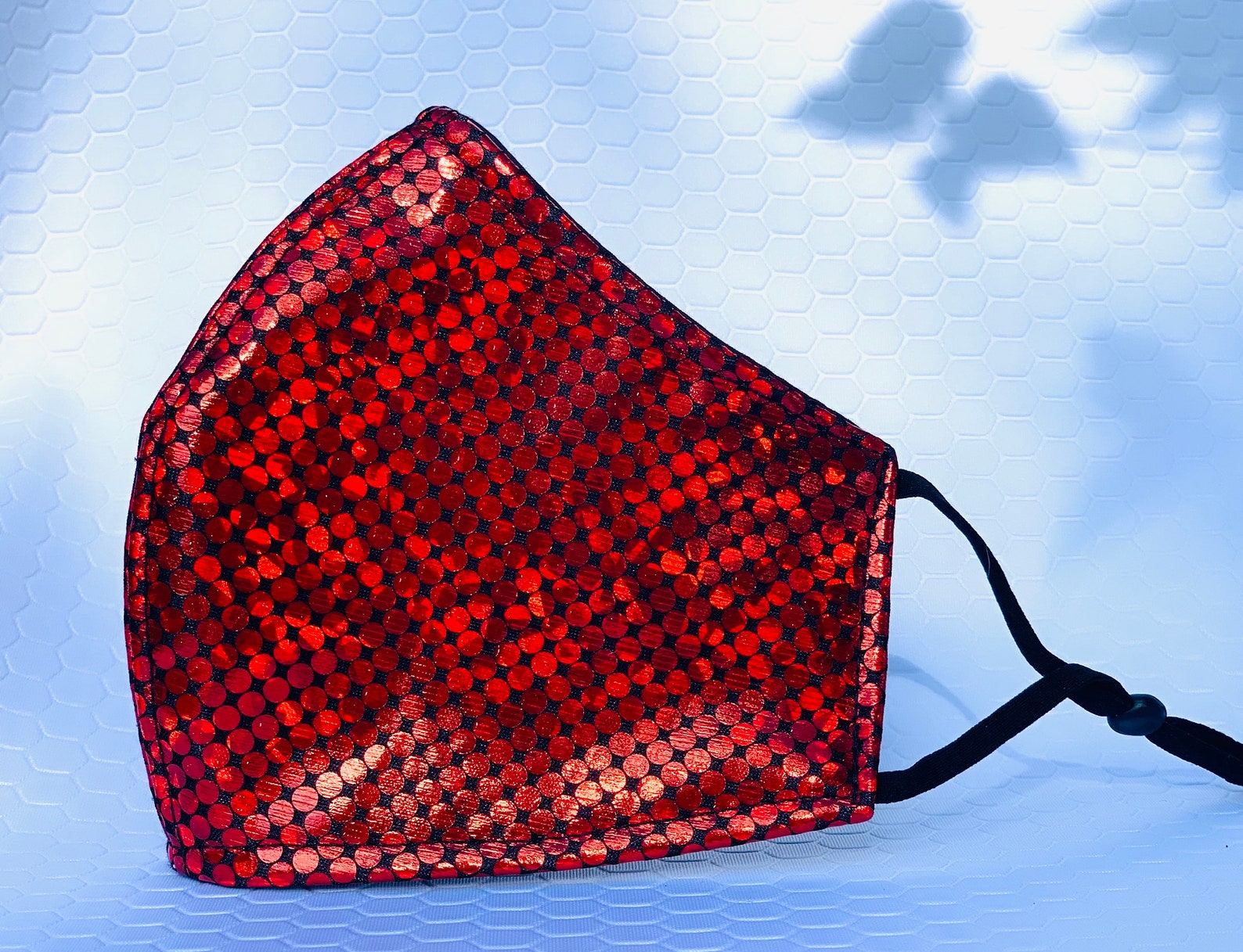 Red Glitter Face Mask Red Glitter Sparkle Shimmer Shine Etsy