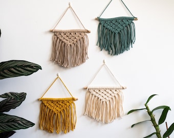 Small Chunky Macrame Wall Hanging | Woven Tapestry Wall Hanging | Boho Decor | Woven Wall Hanging | Textile Wall Hanging | Wall Decor