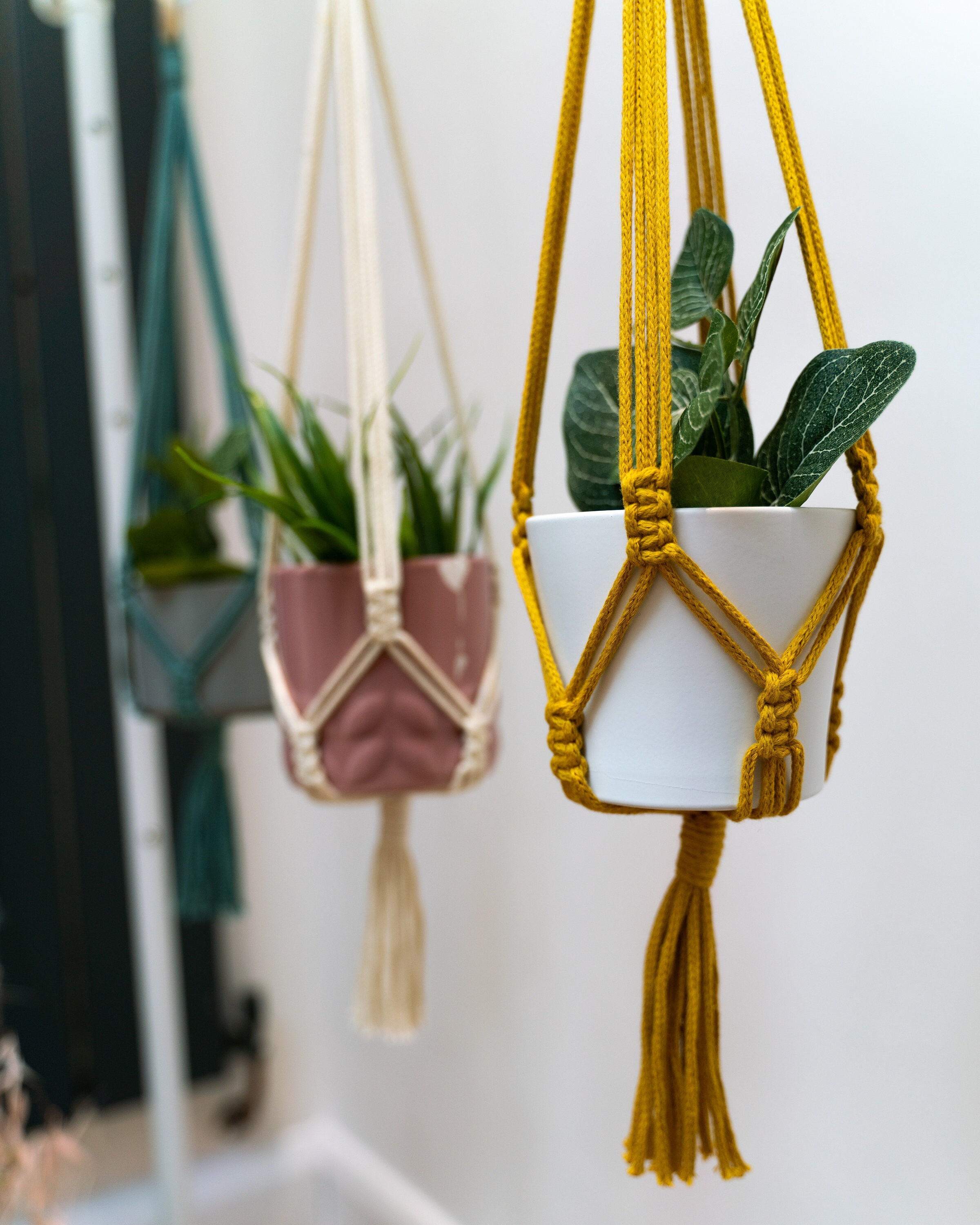 Simple Macrame Plant Holder Small Macrame Plant Hanger Boho Decor Cotton  Plant Pot Holder Outdoor Plant Hanger hanging Plant Holder -  Canada