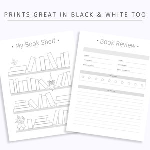 Reading Planner Printable Reading Journal Bundle Book Lover's Printable ...