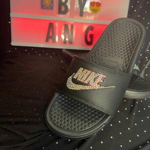 Sparkly nike slides outlet