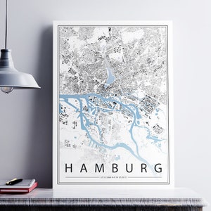 Schwarzplan I Stadtplan Hamburg. Kwaliteitsafdrukken I Alle formaten beschikbaar.
