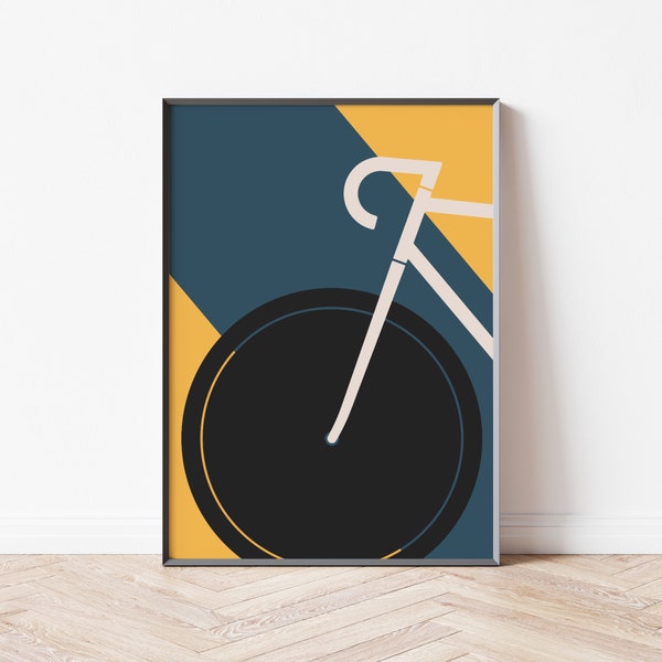 Poster Vintage Fahrrad - Poster Retro - Fahrrad Poster - Abenteuer Poster - Fahrrad Bauhaus Print - Kunstdruck Cycling