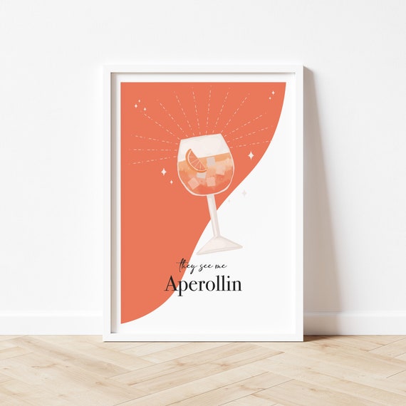 Poster Aperol Spritz Cocktail Illustration Poster Vintage Retro Poster  Aesthetic Wall Art Retro Art Poster Alcohol - Etsy