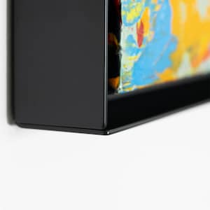 Shadow gap frame made of 2 mm steel anthracite for 2 cm or 4 cm canvas pictures, in various sizes, made in Germany