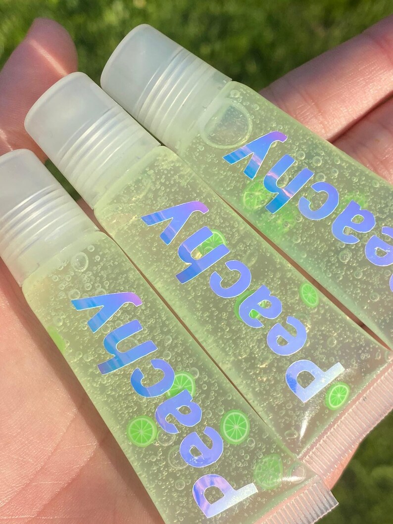 LIME SWIST green tinted lime flavour clear lip gloss with Etsy