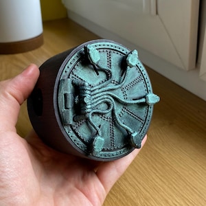 Caja mágica para anillos, caja para anillos de boda, caja especial para anillos, caja única para anillos de compromiso, caja mágica para anillos con temática de la Cámara de los Secretos - Color verde