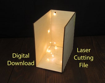 Book Nook Box with open top, Digital Download DFX DIY, Laser Cutting File