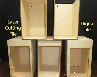 Buch Nook Box 5 Modelle, Digital Download DFX DIY, Laser Cutting File