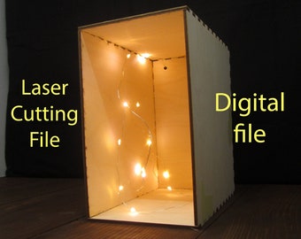 Buch Nook Box, Digital Download DFX DIY, Laser Cutting File
