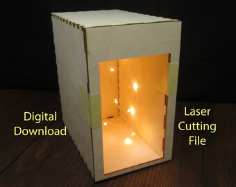 Buch Nook Box mit Doppelwand, Digital Download DFX DIY, Laser Cutting Datei