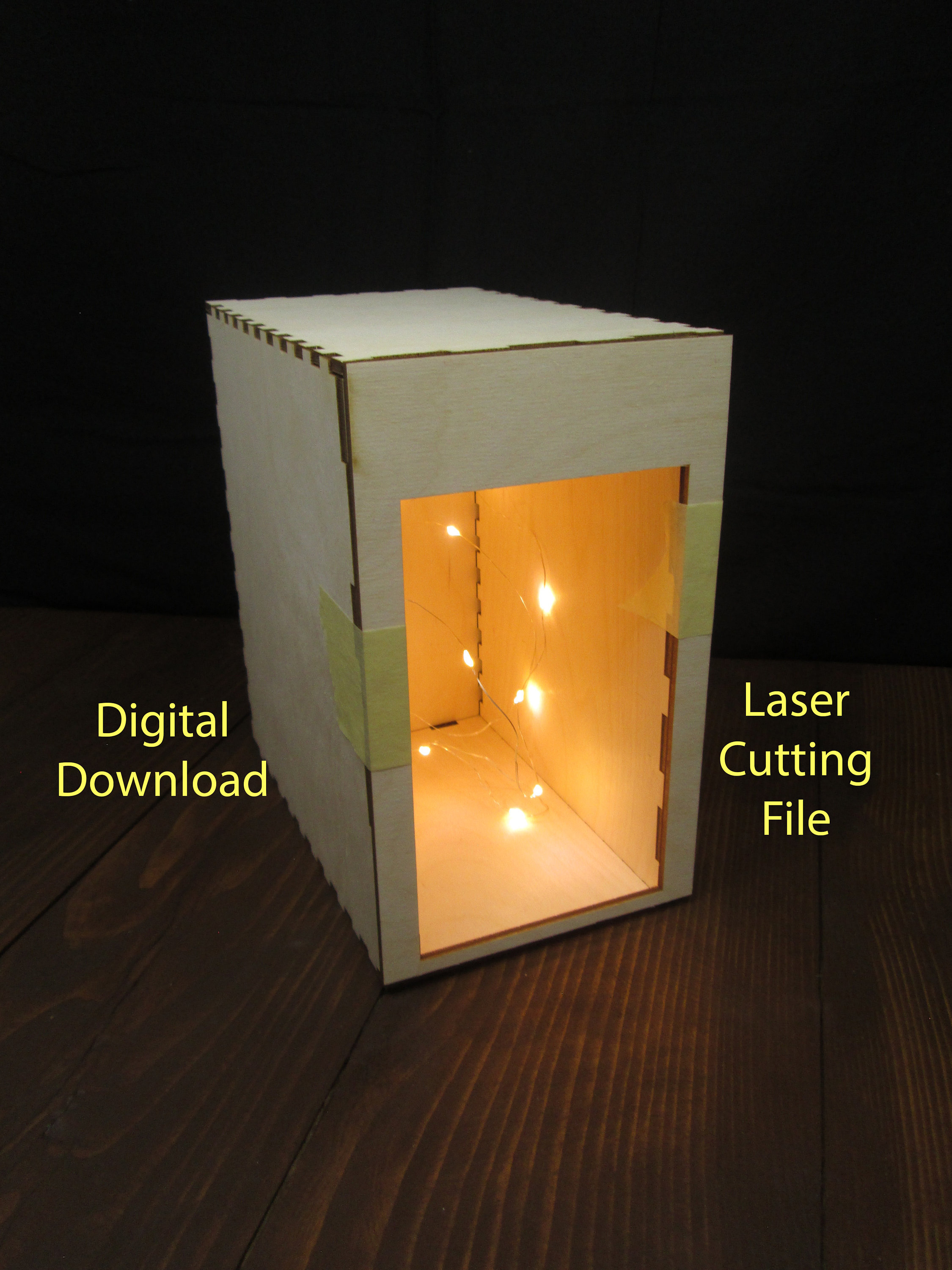 Book Nook Box With Double Wall, Digital Download DFX DIY, Laser Cutting ...