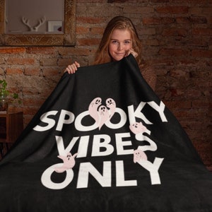 Halloween Blanket Spooky Season Goth Blanket Fall Blanket Spooky Vibes Pastel Goth Decor Goth Room Decor Witch Blanket Halloween Blankets
