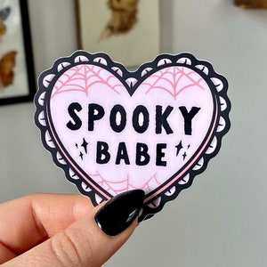 Spooky Babe In My Spooky Era Pastel Goth Stickers Pastel Halloween Witchy Stickers Horror Stickers Creepy Cute Witch Stickers