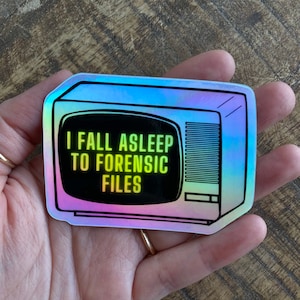 Holographic Forensic Files, True Crime Sticker, Crime Junkie, SSDGM, True Crime Fan Sticker, Water Bottle Sticker, True Crime Gift