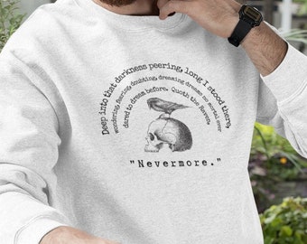 Edgar Allan Poe Alt Clothing Dark Academia Book Lovers Gifts Goth Clothing Librarian Shirt Book Sweatshirt Literary Sweatshirt Bookish Gifts