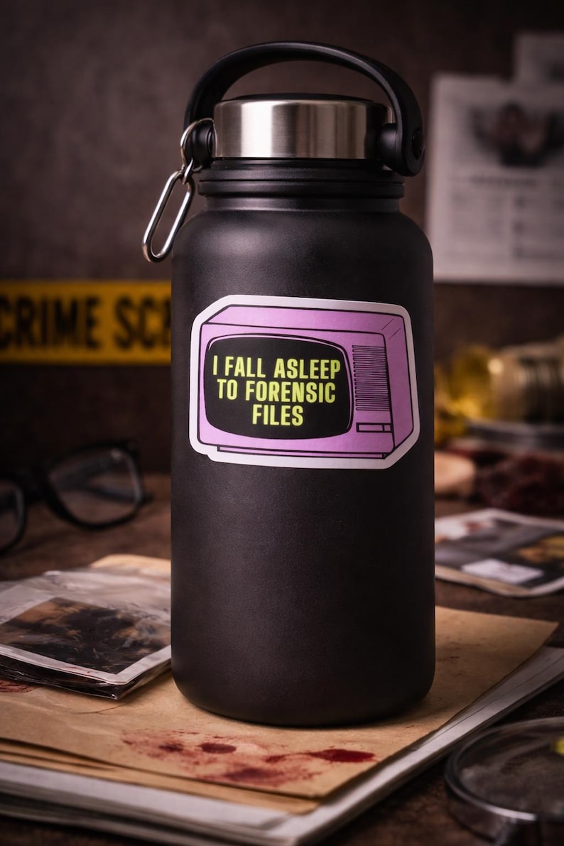 I Fall Asleep To Forensic Files, True Crime Sticker, Crime Junkie, SSDGM, True Crime Stickers, True Crime Gifts, Crime Junkie image 2